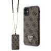 Guess GUHCN61P4TDSCPW iPhone 11 / Xr 6.1 brązowy/brown hardcase Crossbody 4G Metal Logo